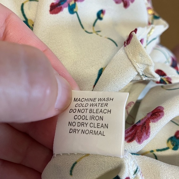 Jon & Anna Cream and Brown Flutter Sleeve Blouse - Picture 10 of 10